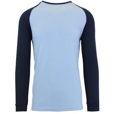 Men's Thermal Shirts - Sky Blue/Navy, S-XL