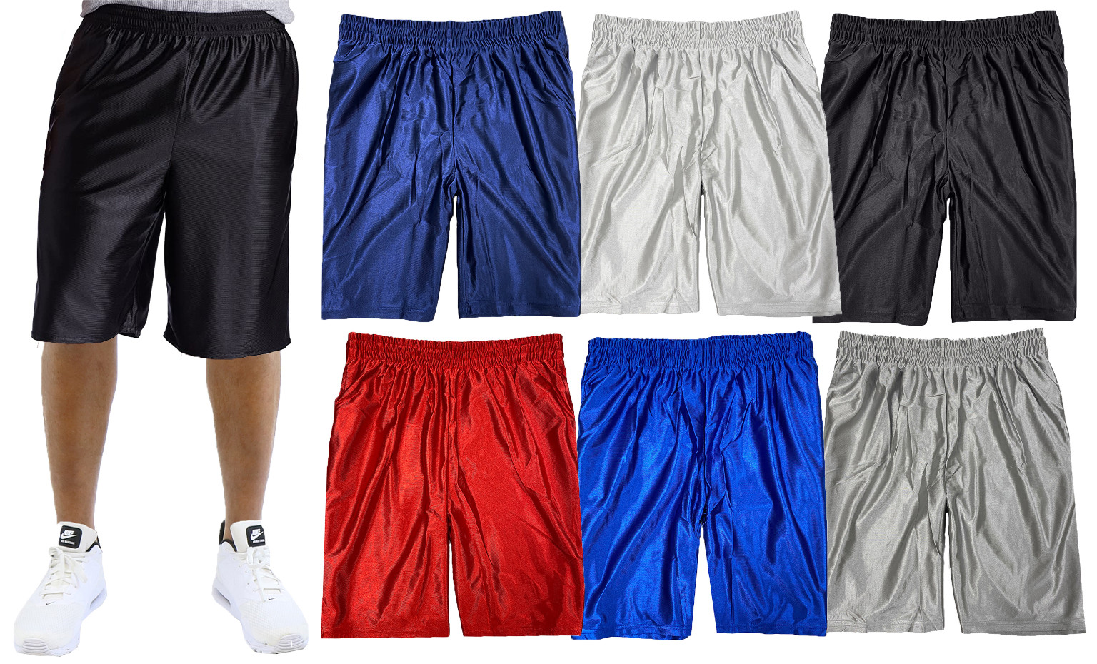 Boys' Solid Dazzle Shorts - S-XL, 6 Colors