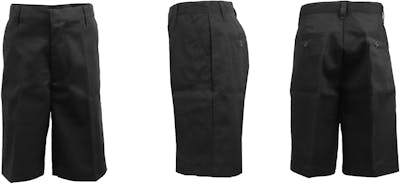 Boys' Uniform Shorts - Sizes 8 - 20, Black, Flat Front