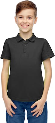Boys' Uniform Polo Shirts - Black, Short Sleeve, Size 8 - 14
