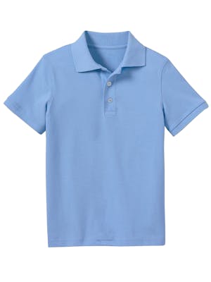 Boys' Uniform Polos - XL, Light Blue, Short Sleeve