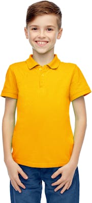 Boys' Uniform Polo Shirts - Gold, Short Sleeve, Size 4