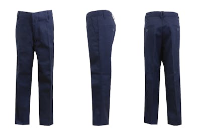 Boys' Uniform Pants - Size 6, Navy, Flat Front