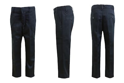 Boys' Uniform Pants - Size 14, Black, Flat Front