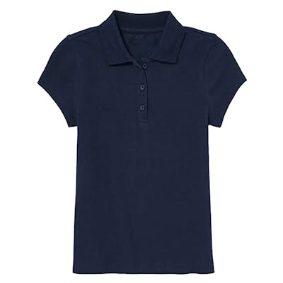 Girls' Uniform Polos - Navy, Small, Short Sleeve