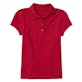 Girls' Uniform Polos - Red, Small, Short Sleeve