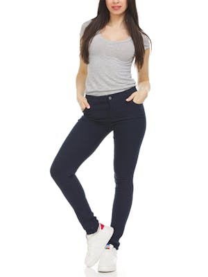Girls' Super Stretch Pants - Navy, Skinny Leg, Size 10