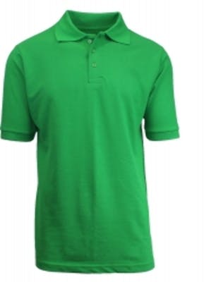 Boys' Uniform Polo Shirts - Kelly Green, Short Sleeve, Size 20