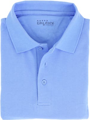 Adult Uniform Polo Shirts - Light Blue, Short Sleeve, Large