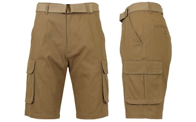 Men's Belted Cargo Shorts - Timber, Sizes 30-42