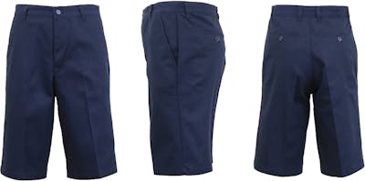 Men's Uniform Shorts - Sizes 44-54, Navy, Flat Front, Twill