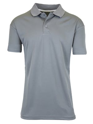 Men's Dry Fit Polo Shirts - Grey, Medium, Moisture-Wicking