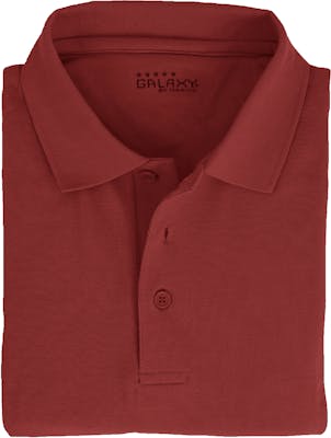 Adult Uniform Polo Shirts - Burgundy, Short Sleeve, Size M - 2X