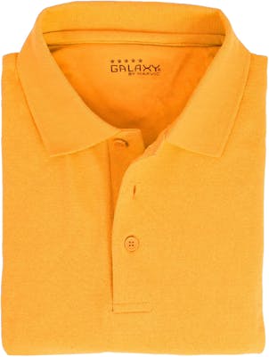 Big &amp; Tall Adult Uniform Polo Shirts - Gold, Short Sleeve, 3X - 6X