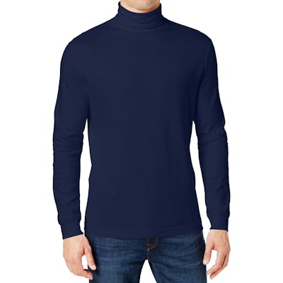 Men's Turtlenecks - Navy, S-2X