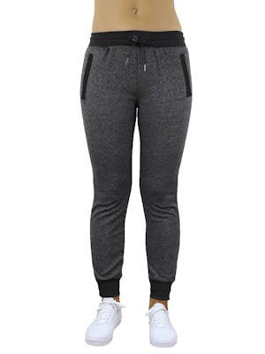 Women's Sweatpants - S-XL, Heather Black, Slim Fit