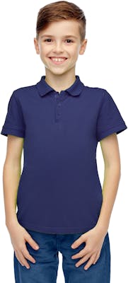 Boys' Uniform Polo Shirts - Navy, Short Sleeve, Size 8 - 14