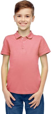 Boys' Uniform Polo Shirts - Pink, Short Sleeve, Size 8 - 14
