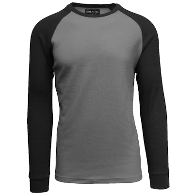 Men's Thermal Shirts - Charcoal/Black, S-XL