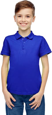 Boys' Uniform Polo Shirts - Royal Blue, Short Sleeve, Size 8 - 14