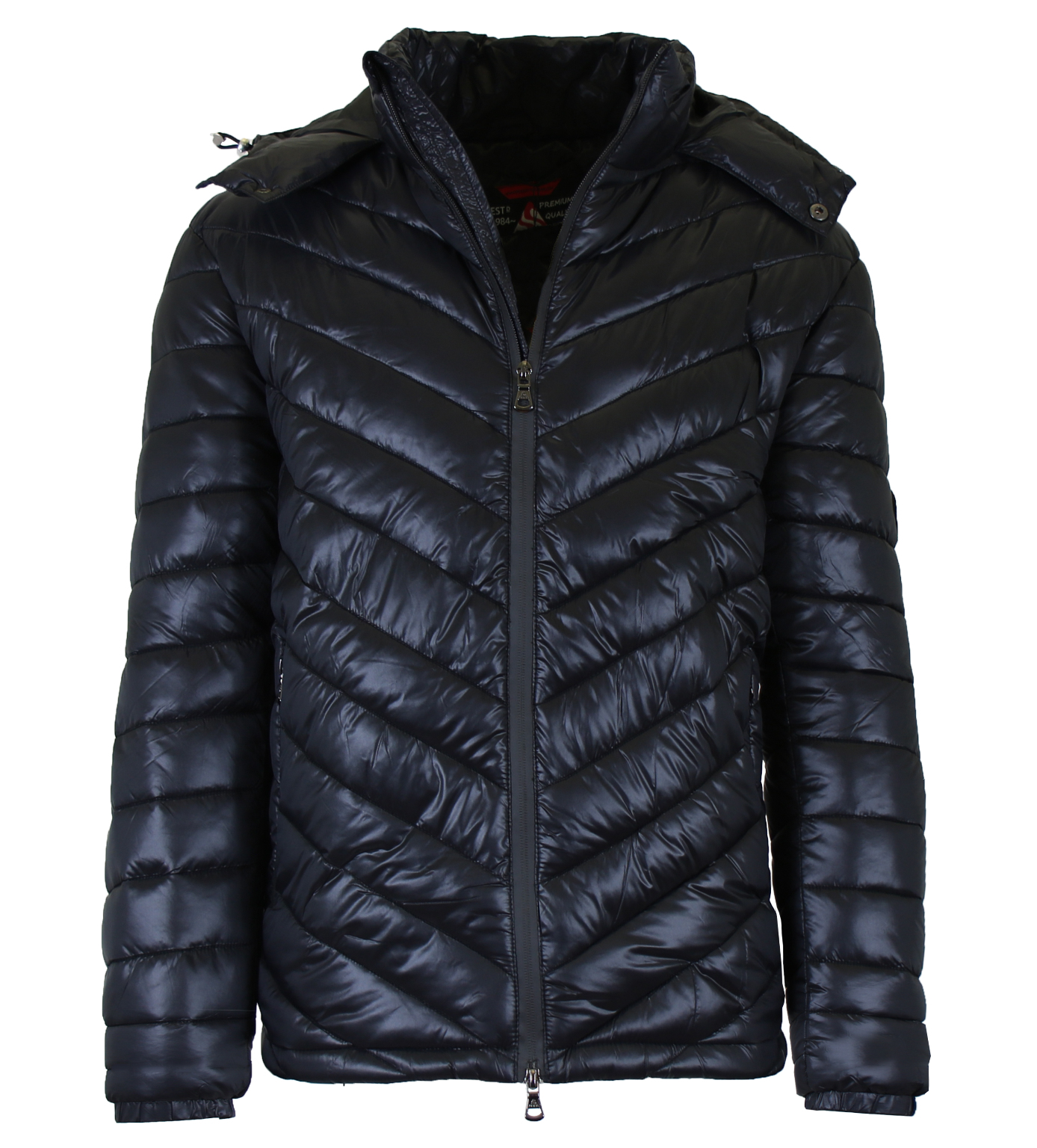 Wholesale Men's Puffer Jackets Quilted, S2X, Black DollarDays