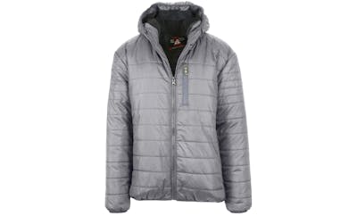 Men's Puffer Jackets - S-2X, Grey, Sherpa-Lined