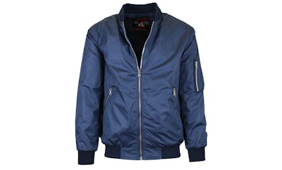 Men's Lightweight Bomber Jackets - S-2X, Navy, 3 Pockets