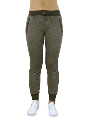 Women's Sweatpants - S-XL, Heather Olive, Slim Fit
