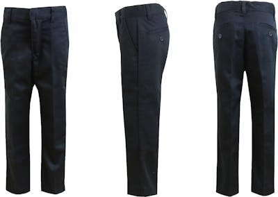 Boys' Uniform Pants - Size 16 - 20, Black, Flat Front