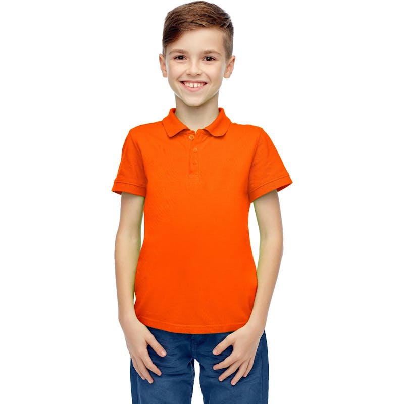 Toddlers Short Sleeve Orange Polo Shirts - Size 2T-4T
