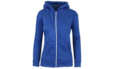 Women's Full Zip Hoodies - S-2X, Medium Blue