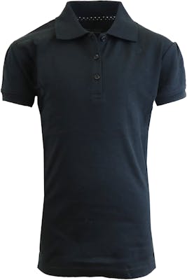 Girls' School Uniform Polo Shirts - Black, Short Sleeve, Size 16 - 20