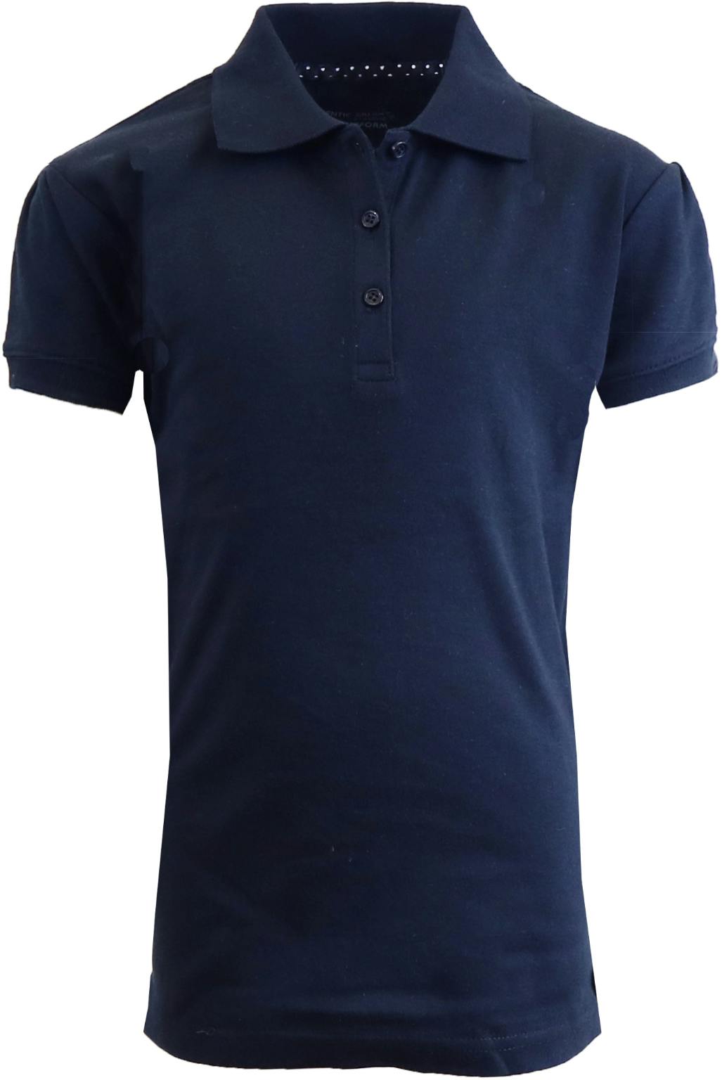 Wholesale Girls' School Uniform Shirts Polos, Size 5, White