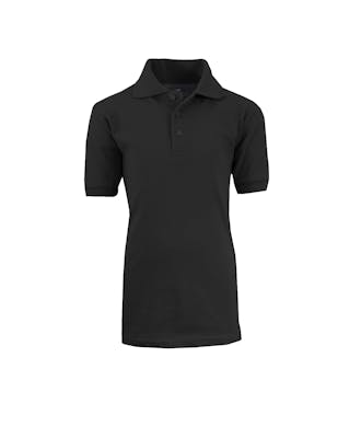 Boys' Uniform Polo Shirts - Black, Short Sleeve, Size 18
