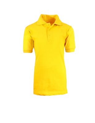 Boys' Uniform Polo Shirts - Gold, Short Sleeve, Size 7