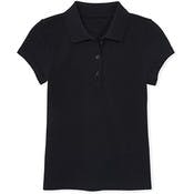 Girls' Uniform Polos - XL, Black, Short Sleeve