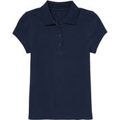 Girls' Uniform Polos - Navy, 2XL, Short Sleeve
