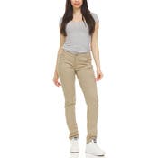 Junior Girls' Super Stretch Pants - Khaki, Skinny Leg, Size 15/16