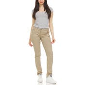 Junior Girls' Super Stretch Pants - Khaki, Skinny Leg, Size 5/6