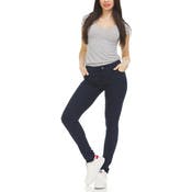 Junior Girls' Super Stretch Pants - Navy, Skinny Leg, Size 11/12