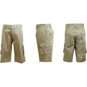 Men's Uniform Shorts - Sizes 30-42, Khaki, Cargo Style