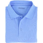 Adult Uniform Polo Shirts - Light Blue, Short Sleeve, Large