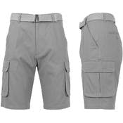 Men's Belted Cargo Shorts - Grey, 30-42
