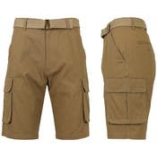 Men's Belted Cargo Shorts - Timber, Sizes 30-42