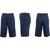 Men's Uniform Shorts - Sizes 36, Navy, Flat Front, Twill