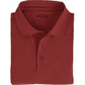 Adult Uniform Polo Shirts - Burgundy, Short Sleeve, Size M - 2X