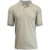 Adult Uniform Polo Shirts - Khaki, Short Sleeve, Size M - 2X