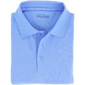 Big & Tall Adult Uniform Polo Shirts - Light Blue, Short Sleeve, 3X - 6X