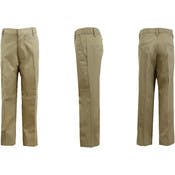Uniform Pants - Size 28, Khaki, Flat Front, Twill