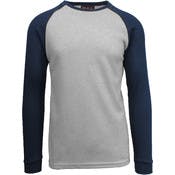 Men's Thermal Shirts - Heather Gray/Navy, S-XL